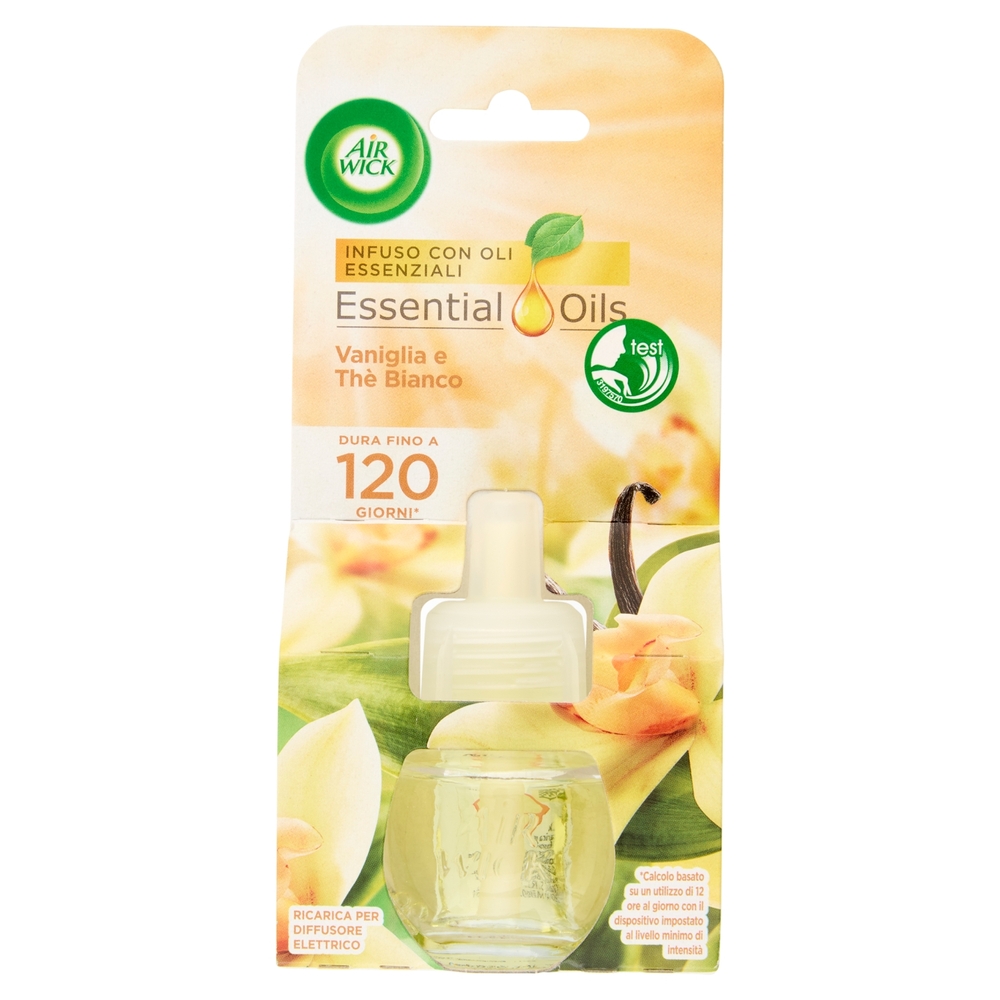 Air Wick Essential Oils Vaniglia e Thè Bianco Ricarica per Diffusore Elettrico 19 mL